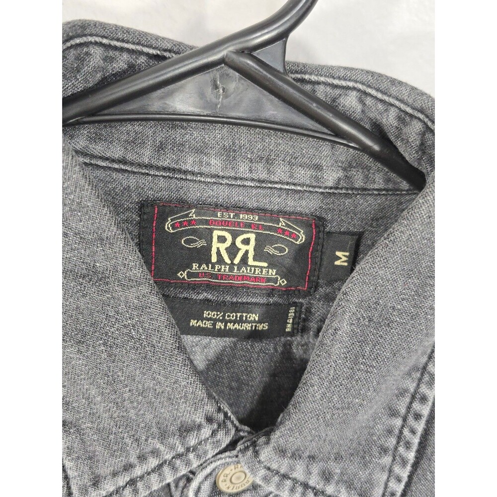 Vintage 90's RRL Ralph Lauren Double RL Sz M Black Wa… - Gem
